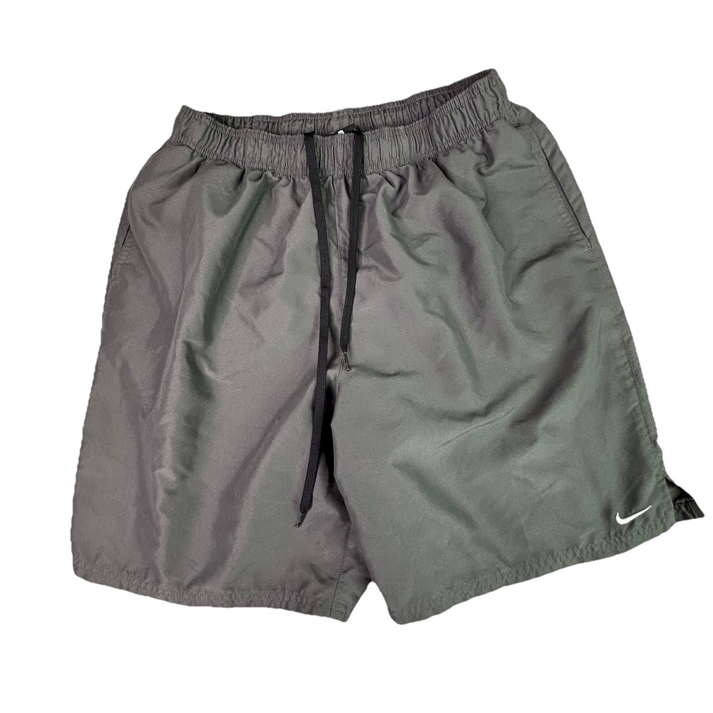Nike Men's Gray Athletic‎ Swim Trunks Shorts Size XL Lined Beach Surf